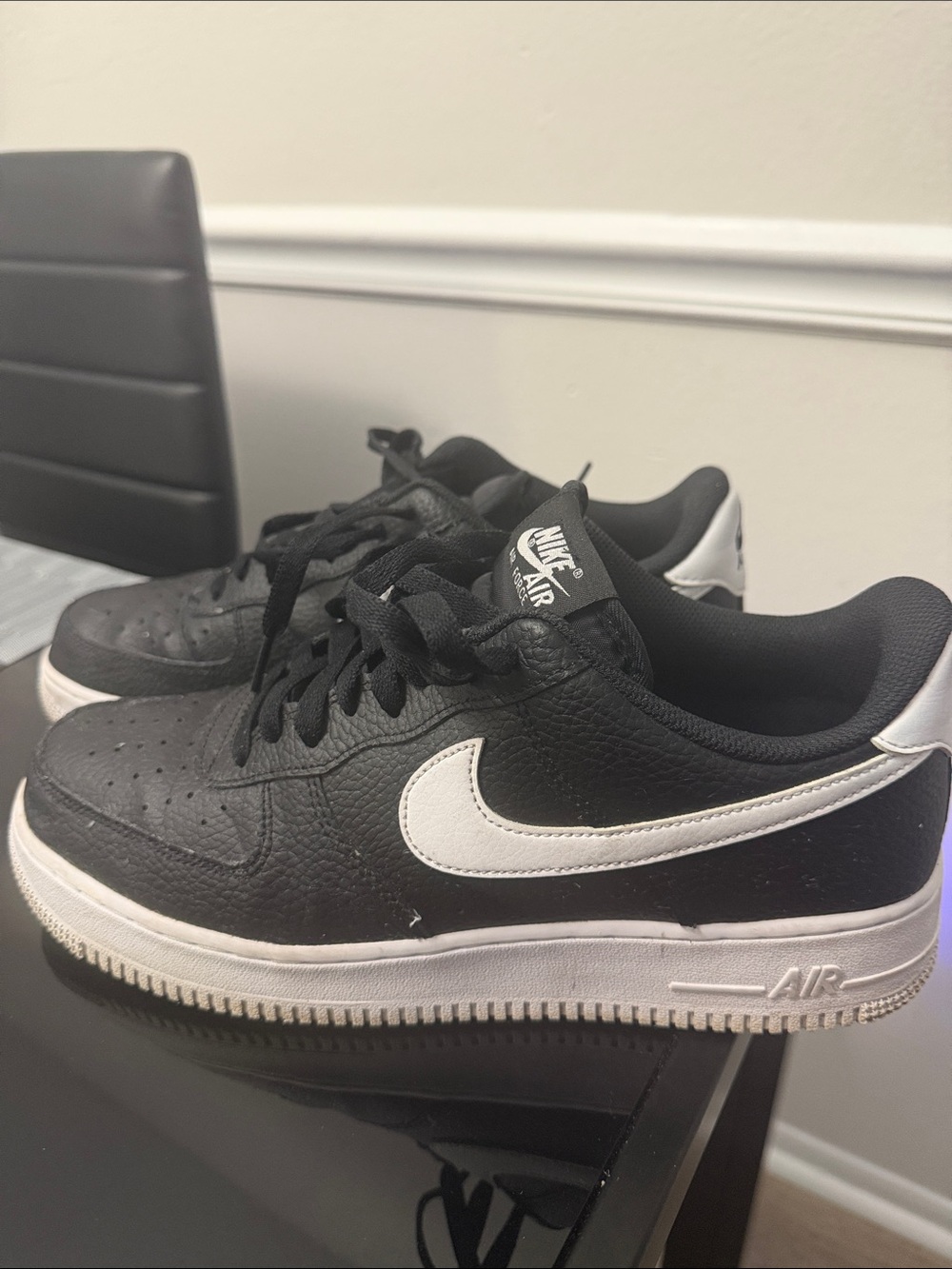 Nike Black and White Classic Air Force 1 Low Sneakers